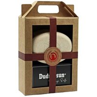 Gift set unicorn® soap box made of liquid wood, large, creamy white & Dudu-Osun® CLASSIC - 150g